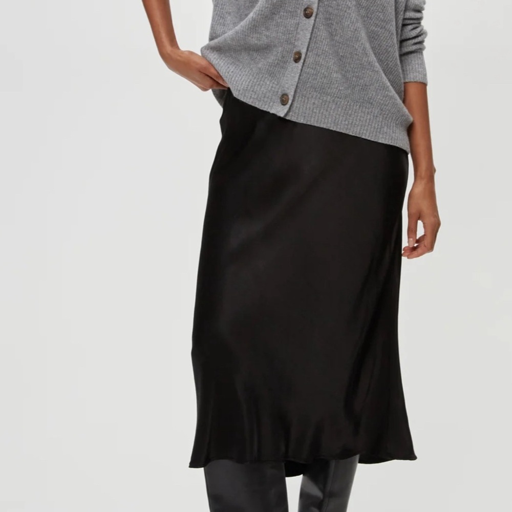 Michael Stars Leila Bias Midi Skirt | Women’s Satin Skirt | NWOT - Picture 2 of 13
